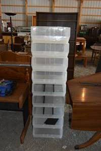 lot 131 image: 9 Drawer stacked organizer
