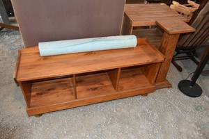 lot 143 image: Plant stand, bucket bench, roll