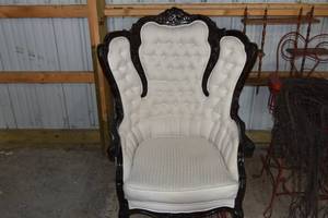 lot 157 image: French Style Wing Back Chair