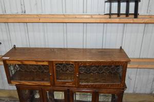 lot 163 image: Two door leaded cabinet