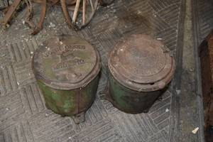 lot 169 image: 2) Old John Deere seed corn planters
