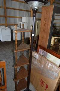 lot 193 image: Corner Shelf & Floor lamp