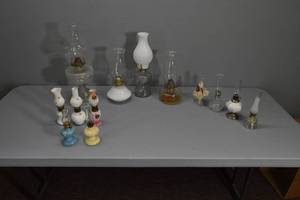 lot 244 image: 9) Small & 4) Large lamps