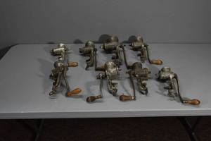 lot 259 image: 8) Meat grinders, Keen Kutter