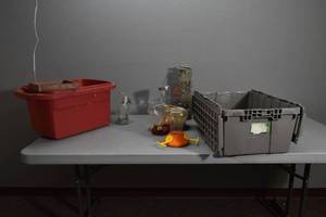 lot 266 image: Outdoor lights & bird feeders
