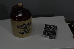 lot 224 image: Small Jack Daniels Jug & Cards