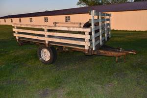 lot 228 image: H.M Two wheel farm trailer SNT
