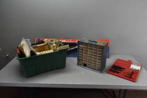 lot 321 image: Tub of Zip ties, sand paper etc