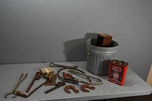 lot 376 image: Pail of Tools & Misc.