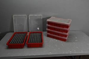 lot 381 image: 6) Test Tube Organizers 96 each