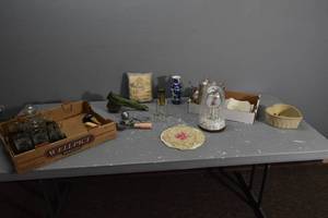 lot 398 image: Decanter set, A. Clock, Ricer, misc