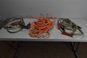 lot 428 image: 2) Set Jumper cables & Ext Cord