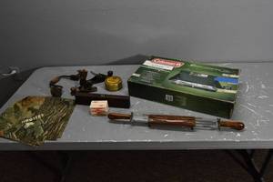 lot 432 image: Coleman propane stove, planes