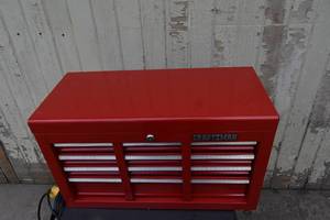 lot 442 image: SearsCraftsman Four Drawer Tool Box (unused still in box)