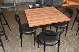 lot 94 image: 30 Square table and 4) chairs with Marine grade seats