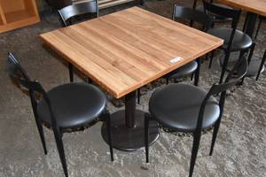 lot 96 image: 30 Square table and 4) chairs with Marine grade seats