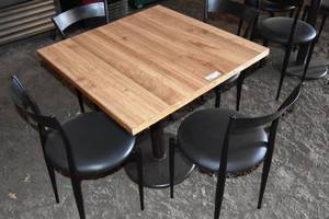 lot 97 image: 30 Square table and 4) chairs with Marine grade seats