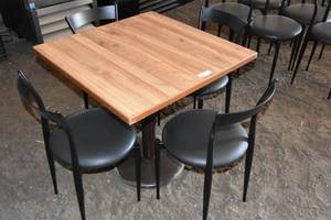 lot 99 image: 30 Square table and 4) chairs with Marine grade seats