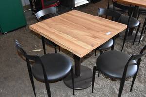 lot 98 image: 30 Square table and 4) chairs with Marine grade seats
