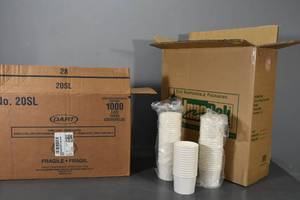 lot 150 image: 300  soup cups and 1000 pop lids