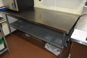 lot 5 image: SS Prep table NSF 30 x 6 x 34 T