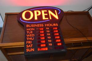 lot 50 image: Electronic Open Sign wthree settings