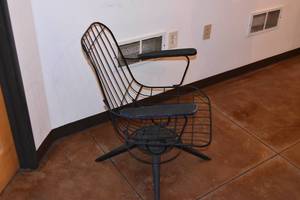 lot 55 image: 1960s Metal swival rocker