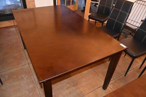 lot 66 image: Mahogany Colored 3 x 5 four legged table