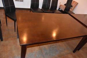 lot 65 image: Mahogany Colored 3 x 5 four legged table