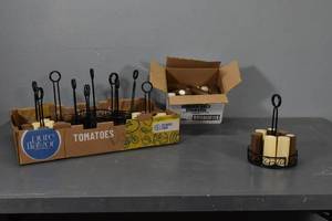 lot 120 image: 9) Carousels for S &amp P and extra salt and peppers