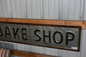 lot 68 image: Framed Metal Bake Shop sign
