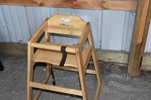 lot 69 image: Wooden high chair