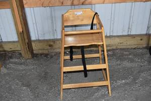 lot 70 image: Wooden high chair
