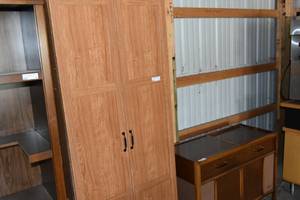lot 74 image: Two door divided storage cabinet