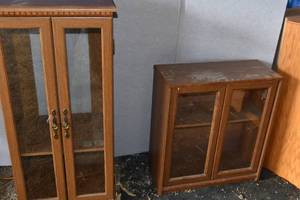 lot 36 image: 2 double door glass display
