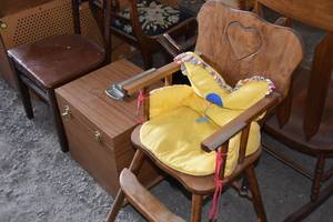 lot 64 image: High chair,foam lined box
