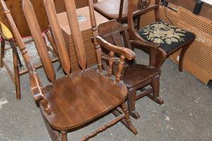 lot 66 image: 2 RockersSewing chair