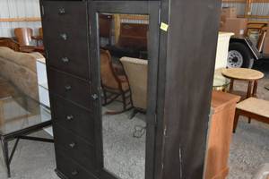 lot 75 image: Black combination wardrobe
