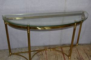 lot 84 image: 12 Moon glass top couch or wall table