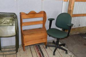lot 90 image: Chairs and bench