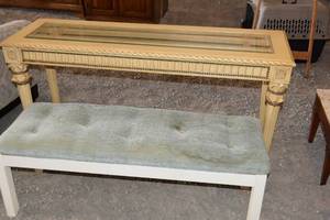 lot 95 image: Couch table and bench