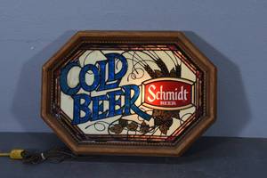lot 135 image: Schmidt Beer sign