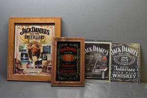 lot 140 image: 4 Jack Daniels signs-