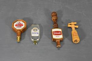 lot 144 image: 3 beer tappers1 corkscrew