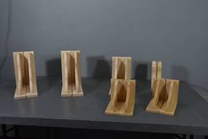 lot 169 image: 6 sets wooden wall brackets