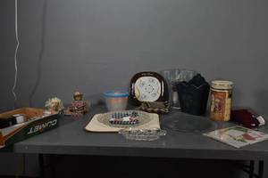 lot 196 image: Dolls,platters,canister