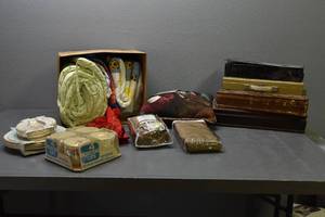 lot 250 image: Boxes, Ironstone, Blankets