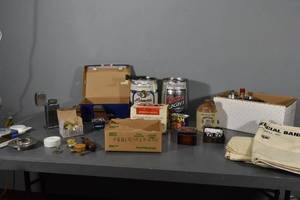 lot 258 image: Beer Keg, Pocket knives, lighters