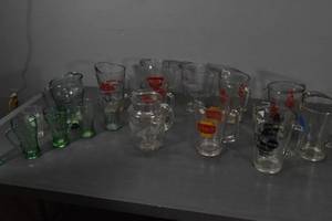 lot 308 image: Coke glasses & pitcher & Beer