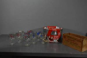 lot 309 image: Coke Party Tub, Beer glasses